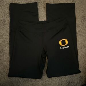 Black Softball Flare Leggings